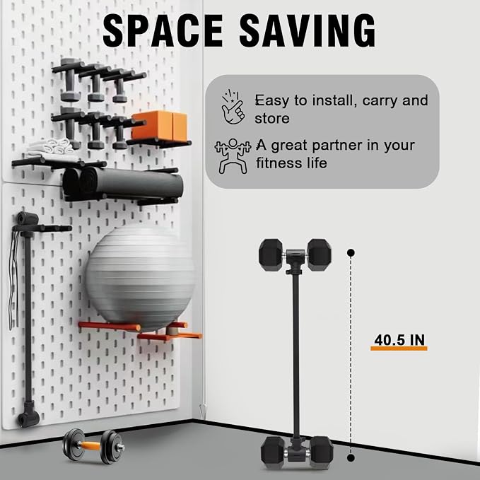 Upgraded Dumbbell Barbell Converter Bar - Transform Dumbbells into Barbell, Adjustable Weights, Up to 200 lbs, Suitable for Home Gym Fitness