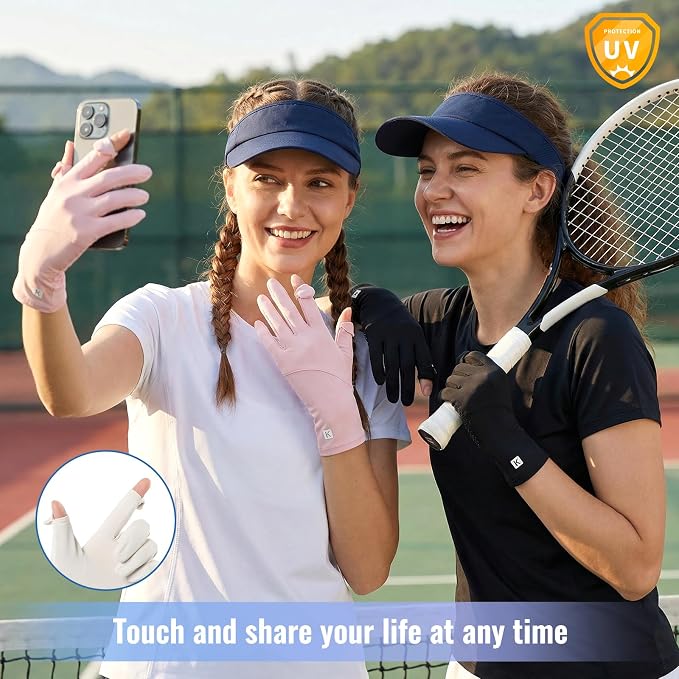 Women Driving Gloves, UV Protection Sun Gloves, Touchscreen Full Finger | UPF 50+ fabric blocks 99% UV rays, protecting hands during driving, cycling, fishing, hiking and outdoor activities