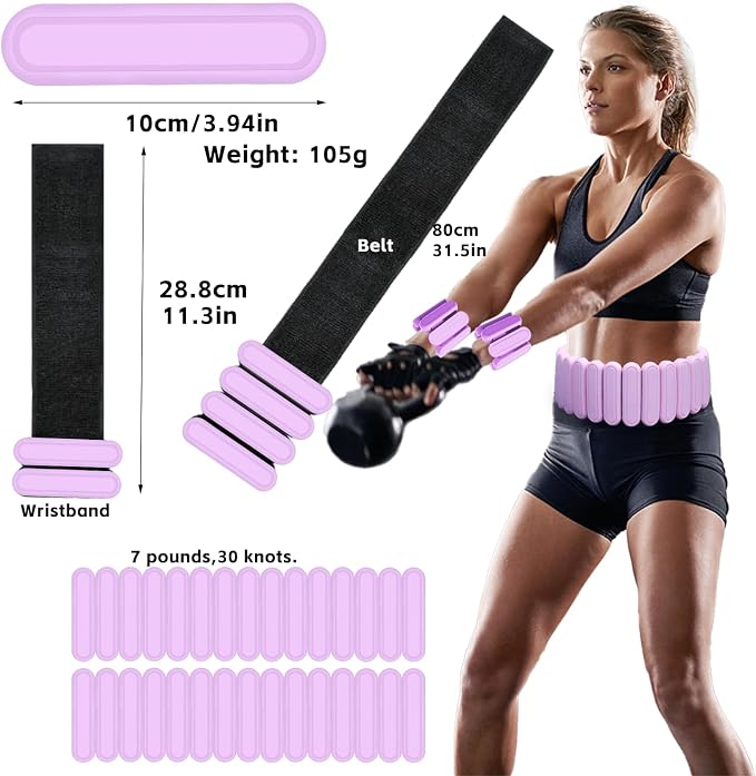 BBK Up to LBS Adjustable Weighted Belt For Women and Men, Weighted Walking Exercise Belt for Gym, Strength Training, Wrist & Ankle