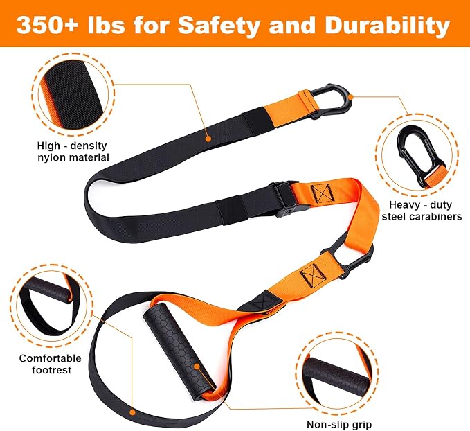 WELSPO Home Resistance Training Kit with 2 Resistance Bands | Exercise Guide & Door Anchor included,350lb Capacity, for Full Body Workout, Strength Training & Travel Fitness