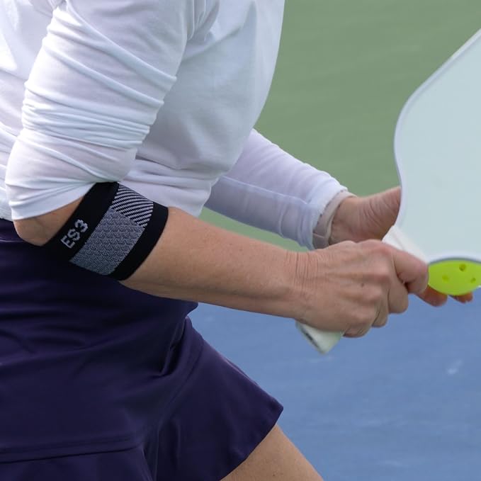 OrthoSleeve ES3 Elbow Brace for Tendonitis and Tennis and Golfer's Elbow, and General Pain and Forearm Pain Relief - Lightweight & Breathable