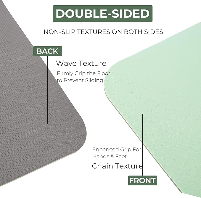 Yoga Mat 72''x24''/35''(8mm/10mm) for Beginners, Thick and Wide Yoga Mat with Carrying Strap for Pilates, Stretching and Home Workout