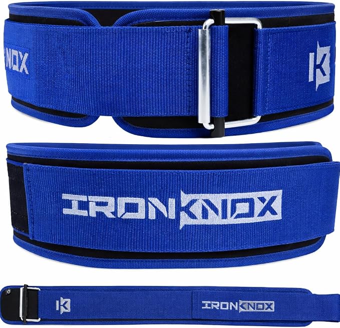 Premium Weight Lifting Belt, 4 Inch Weight Belt for Men and Women with Self Locking Metal Buckle for Maximum Support, Weightlifting Belt for Squat or Deadlift, Durable Gym Belt for Men