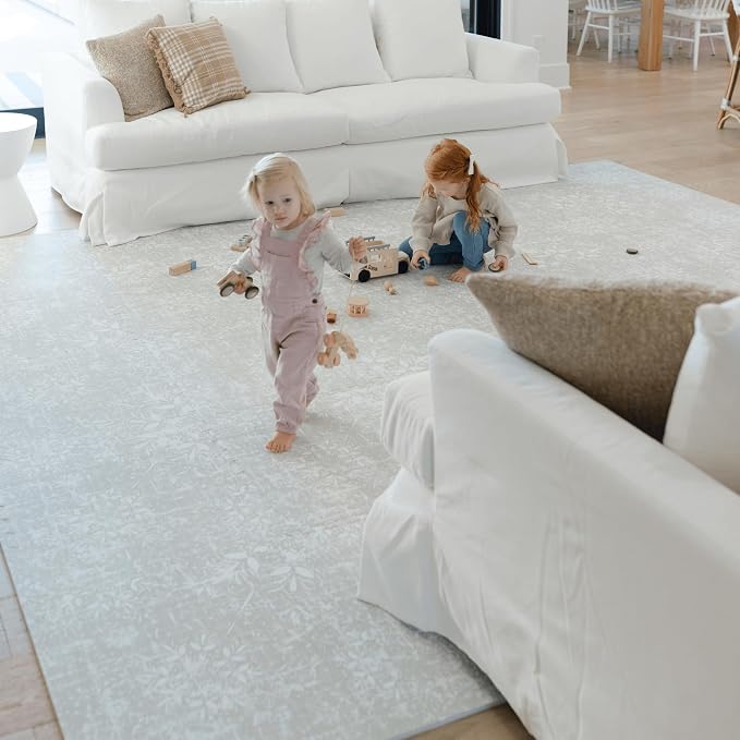 Little Landings Baby Play Mat for Floor - Eden (4x6ft) - Premium EVA Foam Play Mat for Babies & Toddlers (Ages 0-5+) - Non-Toxic Playmat for Tummy Time, Crawling & Playroom - Stylish & Comfortable