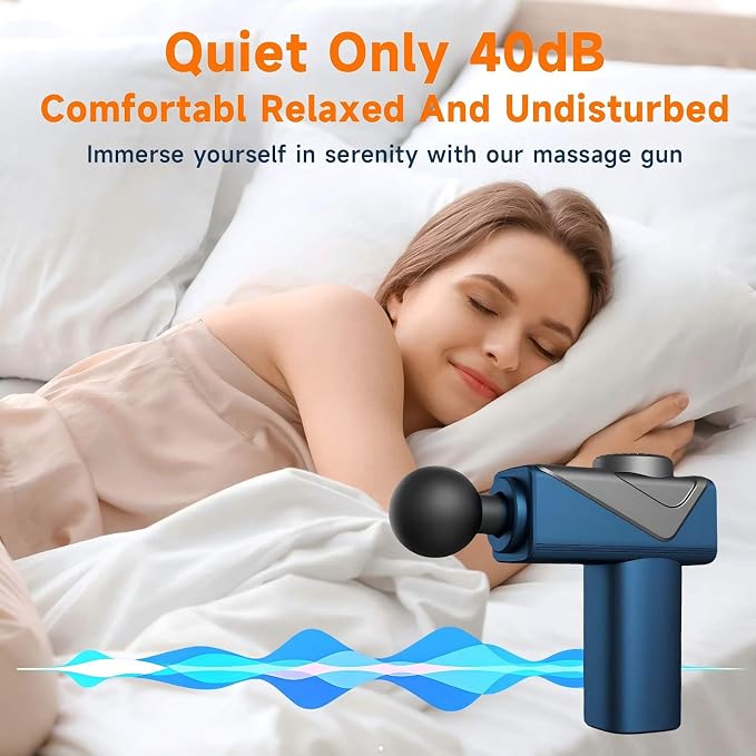 Massage Gun with Heat, Powerful Warming Massage, Home & Travel, | Massage Gun with Heat, Powerful Heated Massage, Quiet Portable Massager for Home& Travel, Lightweight Design