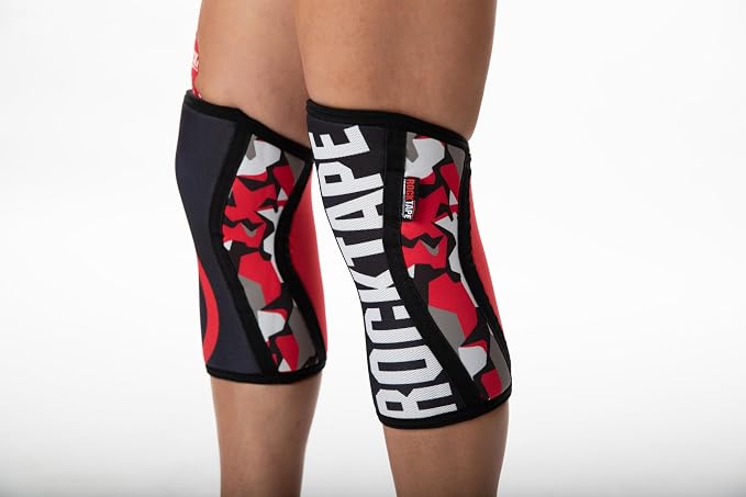 Rocktape Assassins Knee Compression Sleeves, Knee Brace for Weightlifting, Cross Training & Working Out - Reduce Strain & Swelling (2 Sleeves)