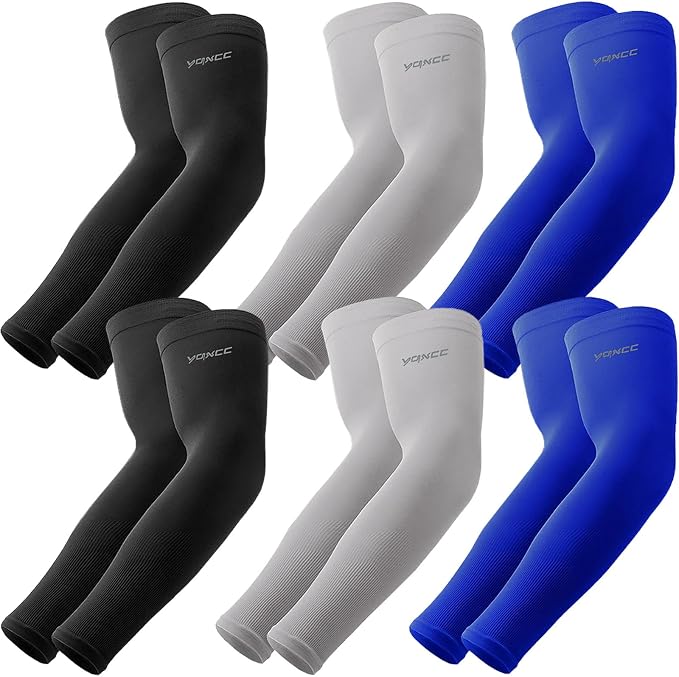 YQXCC Arm Sleeves Cooling UV Sun Protection Sport Compression for Men Women | UPF50, Tattoo Coverage, Lightweight, Breathable, Seamless Cover Arms, Daily Wear, Outdoor Work, Basketball Baseball Golf