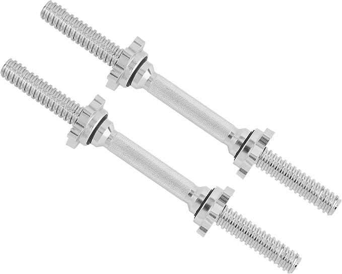 Yes4All Threaded Dumbbell Handles, Adjustable Dumbbell Bar Pair, 14/16/18/24-Inch Sizes, Fits 1" or 1.15" Plates, Non-Slip Grip, Secure Star-Lock Collars
