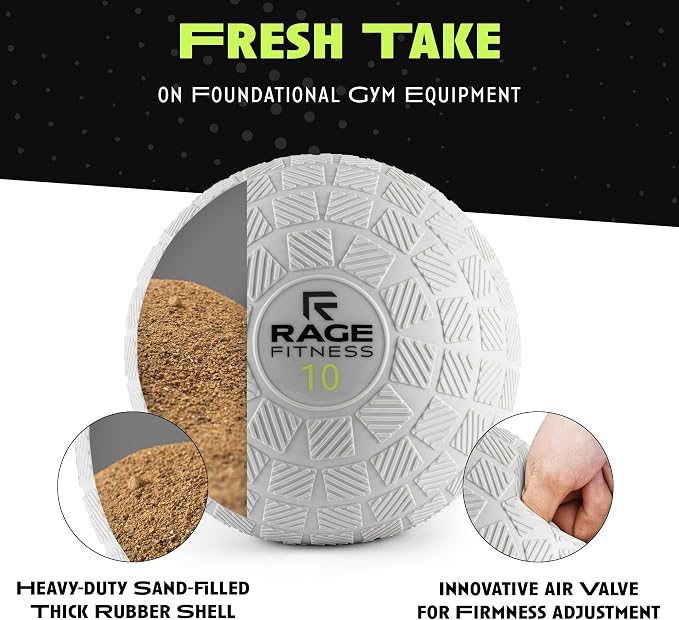 Slam Ball 10/15/20lb, Tread Texture Grip Medicine Balls - Stregnth Training
