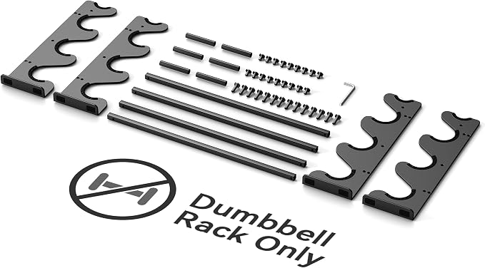 Dumbbell Rack Stand for Home Gym: Rack Only Holder for Dumbbells, Free Weights, 400LB Capacity Heavy-Duty Compact Storage Organizer