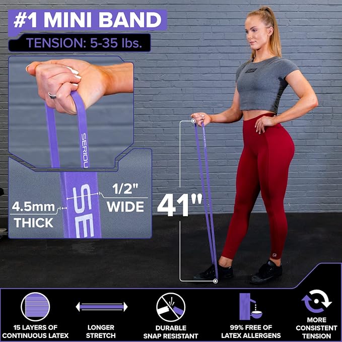 SERIOUS STEEL FITNESS Assisted 41" Pull-Up Band, Resistance & Stretch, Powerlifting & Pull-up Assist Loop (Single Band)