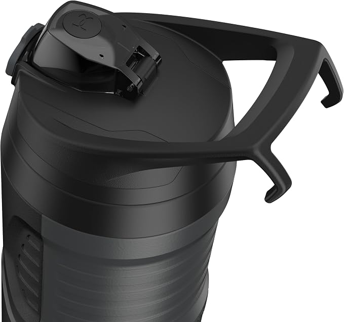 Under Armour 32 oz Insulated Water Bottles - Sports Water Jug with Fence Hook, Leak Resistant for Baseball, Football & More, 32 oz Insulated, Jet Grey/Black