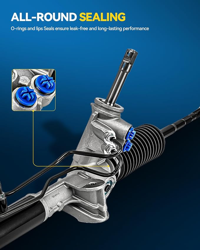 PHILTOP Power Steering Rack and Pinion Compatible with Patriot 2007-2017 2.0L 2.4L FWD, Compass 2007-2017 2.0L 2.4L FWD, Caliber 2007-2009 1.8L/2007-2010 2.0L/2011-2012 All Models Replace 22-383