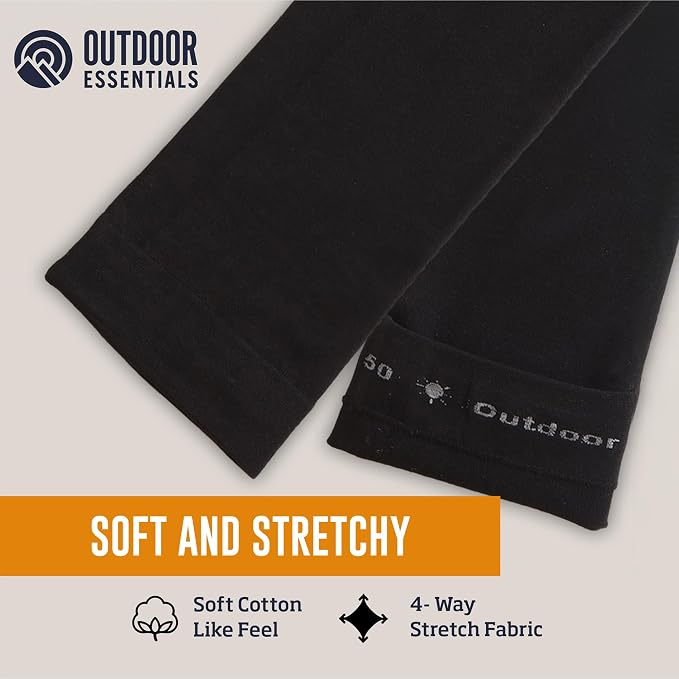 OutdoorEssentials UV Sun Sleeves for Men & Women, Cooling Arm Sleeves UPF 50+ | Golf, Tattoo Cover Up, Sun Protection