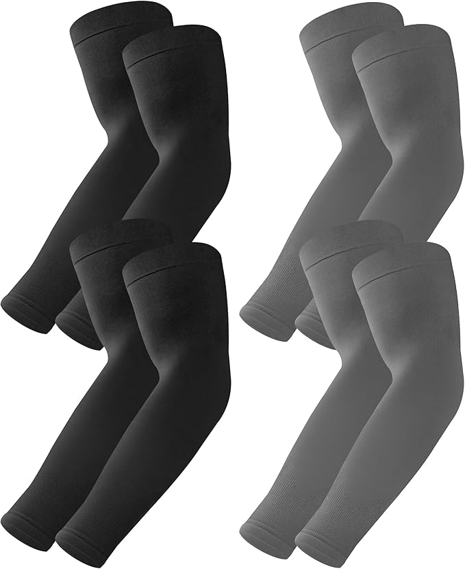 BHYTAKI UV Sun Protection Arm Sleeves, UPF 50 Sports Cooling Arm Compression Sleeves for Men Women Teenager
