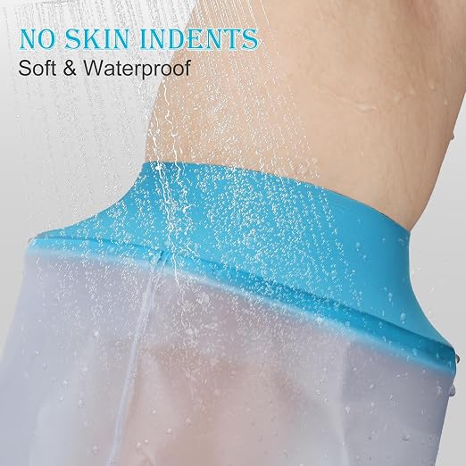 Asunby Picc Line Shower Cover for Upper Arm,Soft Sleeve Protector for Adult Elbow Length 15.7 in, Waterproof Large Arm Cast Covers Comfortable Bag for Wound Bandages,Reusable
