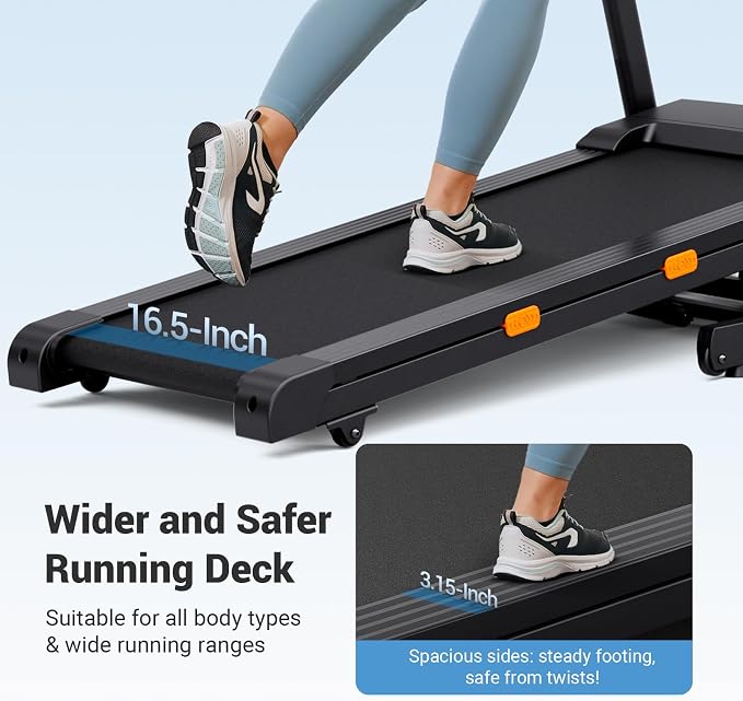 THERUN Incline Treadmill Running Treadmill, Wide Belt Treadmills for Home | 12% auto incline, 400lb, 3.0HP, 18" LED, shock-absorbing, wide belt, hydraulic folding, space saving, ipad holder