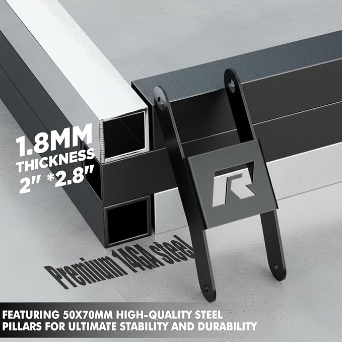RitFit 3-Section Adjustable Weight Bench for Home Gym, 1600LB Capacity | Incline Decline Flat, 10 Backrest & 5 Headrest Positions, Full Body Strength Training with 14GA Steel Frame