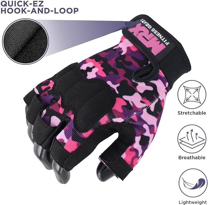 MRX Workout Gloves for Men and Women – Breathable, Snug-Fit Exercise Gloves for Weight Lifting, Cycling, Gym Training & Outdoor Activities