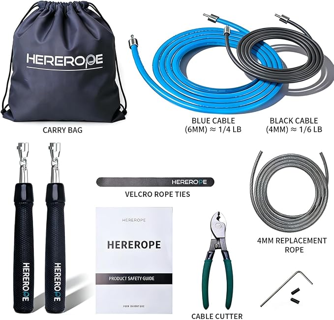 Interchangeable Weighted Jump Rope for Men and Women Fitness - Customizable Mix & Match Skipping Ropes Set, Adjustable, Durable & Versatile | Ideal for Beginners to Pros, Training & Daily Workouts