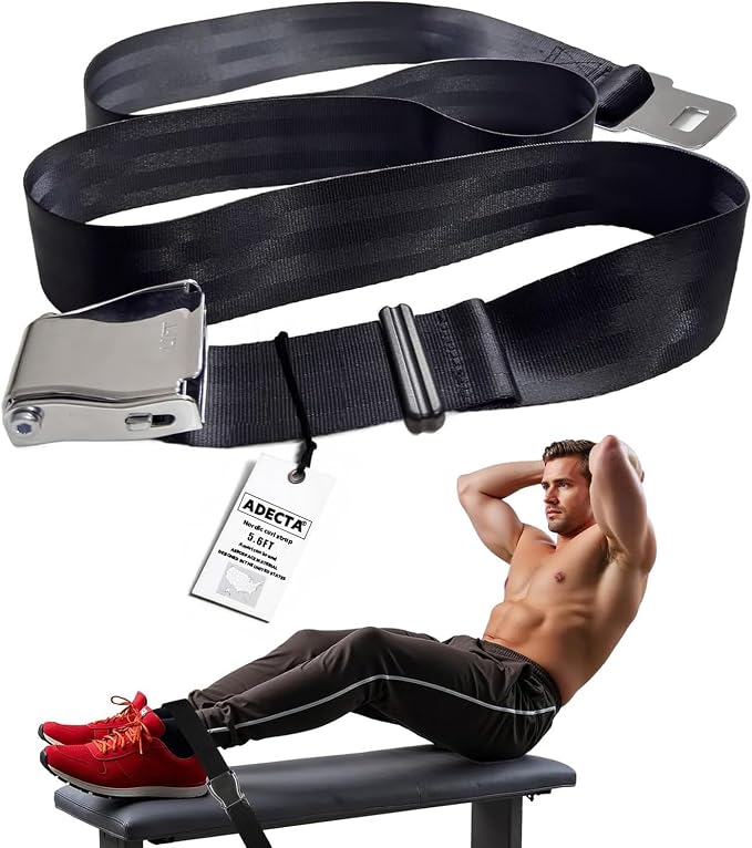 Nordic Hamstring Curl Strap, 6.5FT / 5.6FT Gym Seatbelt and Exercise Straps for Hamstring Stretch Strap & Mobilization Belt,Home Gym Women Men, Lifting Seatbelt Gym