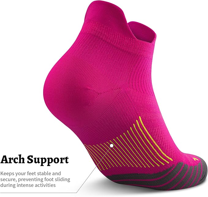 Compression Socks for Men Women Ankle Running Socks for Plantar Fasciitis | Low Cut Athletic Ankle Socks with Ankle & Arch Support for Running, Cycling, Golf, Work, Plantar Fasciitis Relief