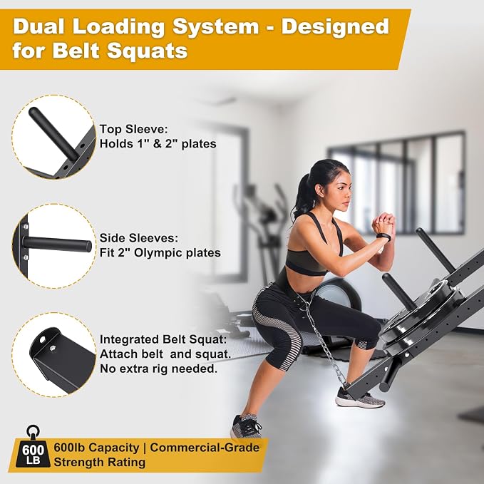 Kipika Power Rack Jammer Arms - Adjustable Height & Angle Lever Arm System for 2x2 or 3×3 Power Cages with 5/8" or 1" Holes - Fits 2-Inch Olympic Plates - 1 Pair