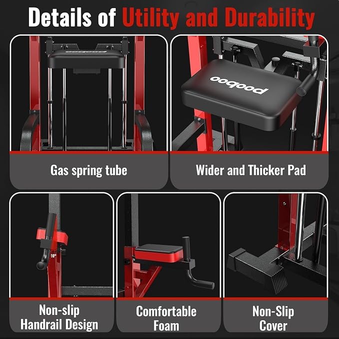 Pull Up Bar Power Tower Dip Station, 450LB Adjustable Home Gym Equipment | 11-height adjustment supports pull ups, dips, knee raises, push ups and versatile full-body strength training
