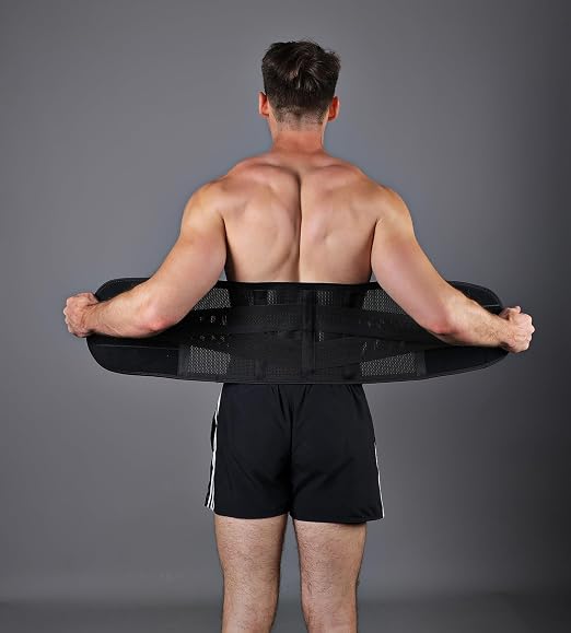 Back Brace for Lower Back Pain Men Women, Back Support Brace & Elastic Supports Belly Band Stomach Wrap Waist Belt Waist Trainer, Waist Brace Waist Trainer for Men Sciatica Pain Relief (Black, X-Large)