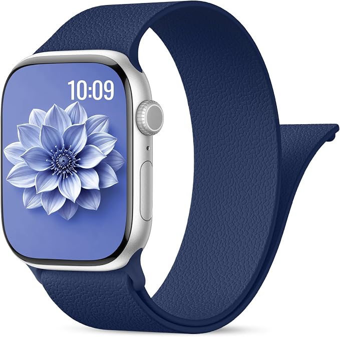 Magnetic Silicone Sport Band for Apple Watch 42mm 46mm 49mm 38mm 40mm 41mm 44mm 45mm Men Women, Patented Auto Lock Breathable Soft Loop for iWatch Ultra SE Series 11 10 9 8 7 6 5 4 3 2 1 All Day Comfort