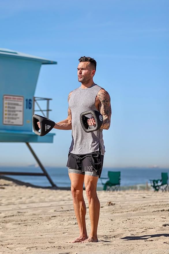 TRX YBell Pro Series 3-in-1 Dumbbell, Kettlebell and Push Up Stand Workout Equipment | Commercial Grade Powder Coated Surface | Perfect for Strength Training & Conditioning Workouts