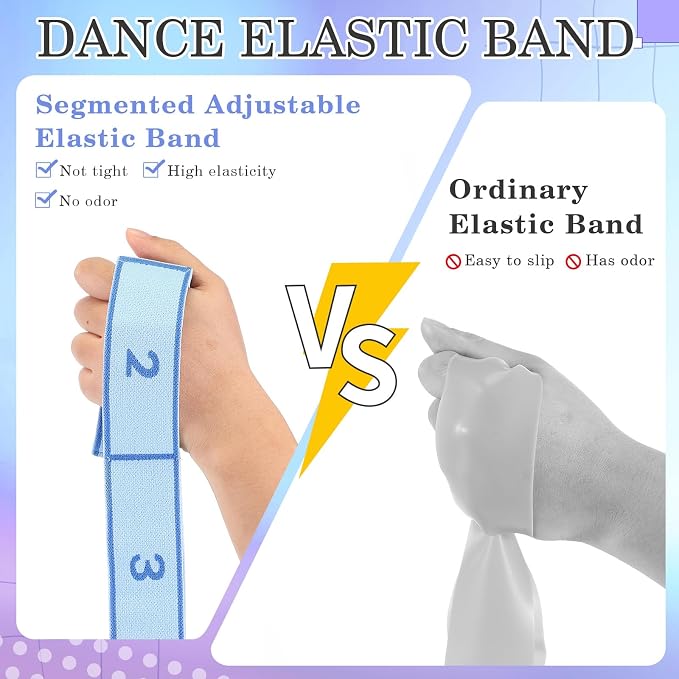 Stretch Strap for Kids Elastic Gymnastic Stretching Ballet Dance Band with 8 Loops Adjustable Exercise Training Resistance Strap for Children Stuff Pilates Latin Yoga Equipment