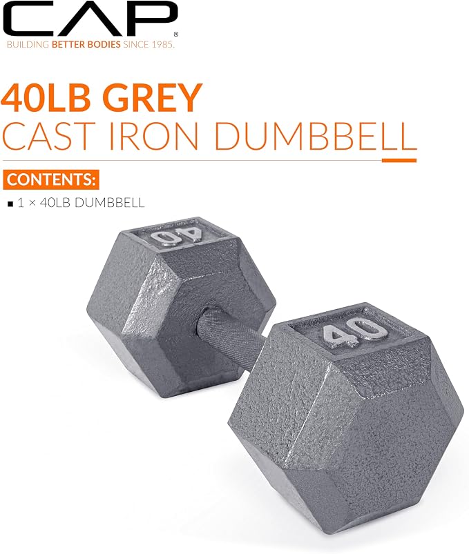 CAP Barbell Cast Iron Hex Dumbbell | Multiple Options