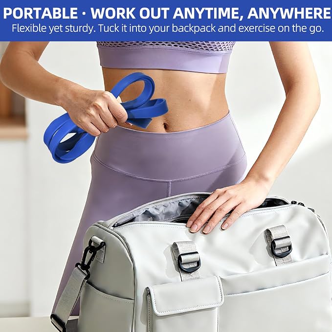 Resistance Band Set, 81.9 Inch Circumference Pull Up Assist Bands with Storage Bag, Camouflage Workout Bands for Powerlifting, Stretching, WOD & Strength Training, Unisex Fitness