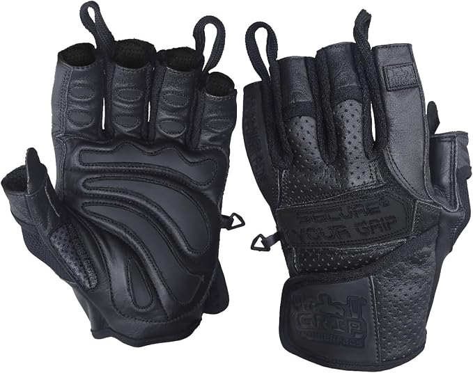 Elite Leather Gym Gloves – Grip & Comfort Design for Weightlifting, Powerlifting, Bodybuilding & Strength Training Workouts for Men & Women