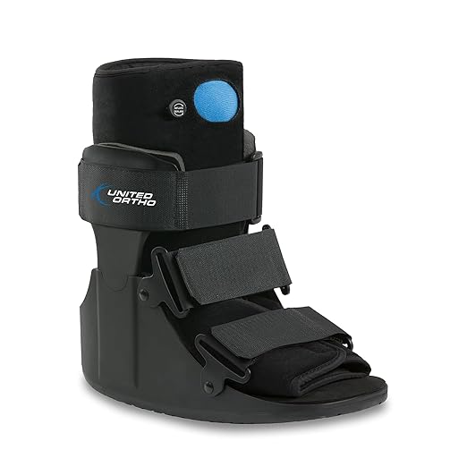 United Ortho Short Air Cam Walker Fracture Boot, Black, Small (Pack of 8)