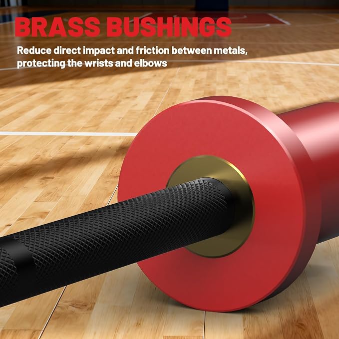 5LB Mini Barbell Bar 4ft Technique Training Barbell For Beginner Women kid | PAPABABE 5LB Mini Barbell Bar 4ft Technique Training Barbell for Beginner Women kid 2-inch Plate Barbell for Home Gym Fitness