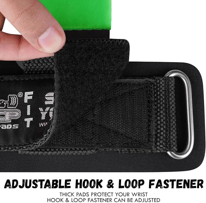 Weight Lifting Rod Hooks Heavy Duty Wrist Wraps Power Weight Lifting Training Gym Grips Straps Set of 2