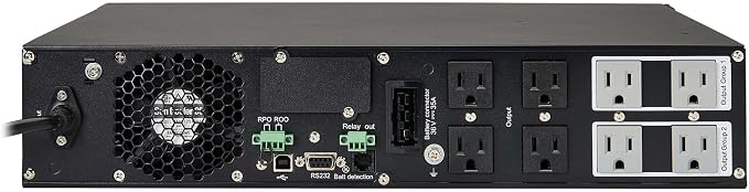 Eaton Tripp Lite Series SmartOnline 1000VA UPS, Pure Sine Wave Double-Conversion, 900W, 2U Rack Mount UPS, Extended Run, Network Card Option, LCD, 2 Year Warranty & $250,000 Insurance (SU1000RTXLCD2U)