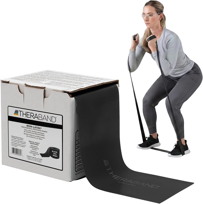 THERABAND Resistance Band, Gold, Max, 25-Yard Roll, Latex-Free, Elastic Band for Exercise, Physical Therapy, Yoga, Pilates, Stretching, Home Workouts, Color-Coded for Easy Resistance Levels