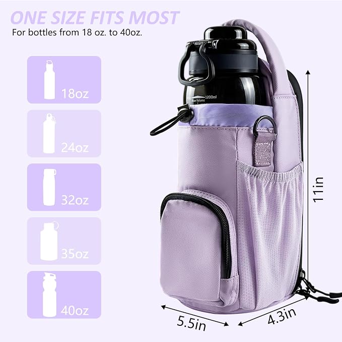 Magnetic Gym Bag for Men and Women, Magnetic Water Bottle Holder for Gym, Small Gym Bag, Gym Gifts for Women and Men (Purple, <40 OZ)