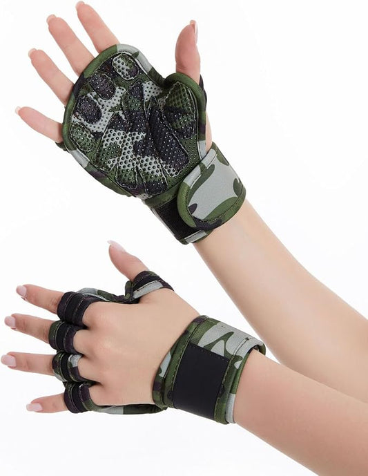 SUJAYU Weight Lifting Gloves, Wrist Wraps Wrist Straps for Weightlifting, Lifting Wrist Wraps Gym Gloves for Men Workout Gloves for Men Workout Gloves Women
