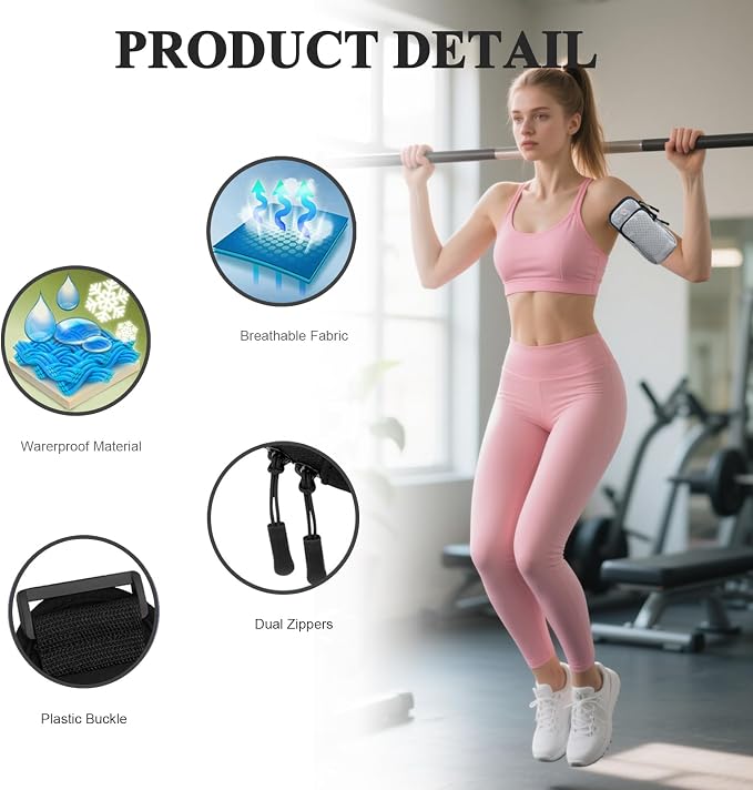 Phone Holder for Running Armband Cell Phone Holder for iPhone 17 16 15 14 13 12 11 Pro Max Xs Xr X Plus Air Mini Galaxy S26 Ultra Note,Arm Bag Fit Women Men Kids on Workout Gym Exercise Sport