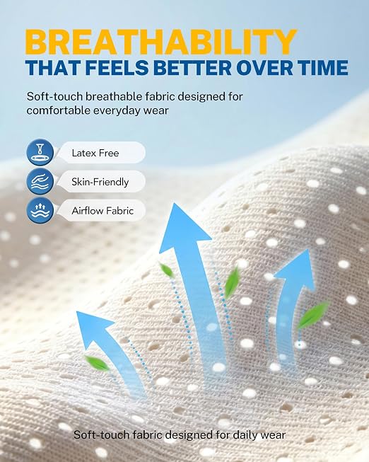 Wrist Brace with Soft-Touch Fabric, Breathable Compression Support | Mild Carpal Tunnel Support , Adjustable Compression Wrist Wrap , Enlarged Thumb Opening , Typing, Office Work & Daily Wear