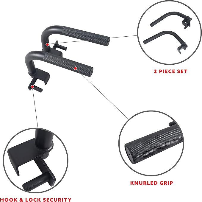 Sunny Health & Fitness Power Cage Squat Rack Attachments for Home Gym | Strength Training, Expanded Workout Variety, Durable Construction, Secure Fit, Quick Installation, Versatile Exercise Support