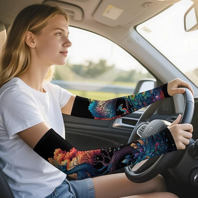 Marble Sports Compression Arm Sleeves for Men & Women - Youth Arm Sleeve Baseball Volleyball Sleeves & Basketball Sleeve
