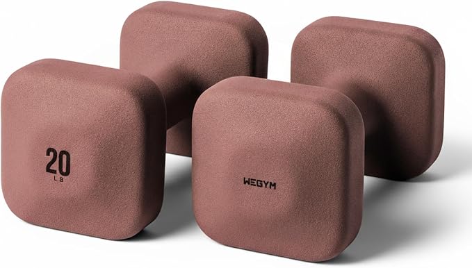 WeGym Square Dumbbells for Home Gym, Hand Weights for Strength Training
