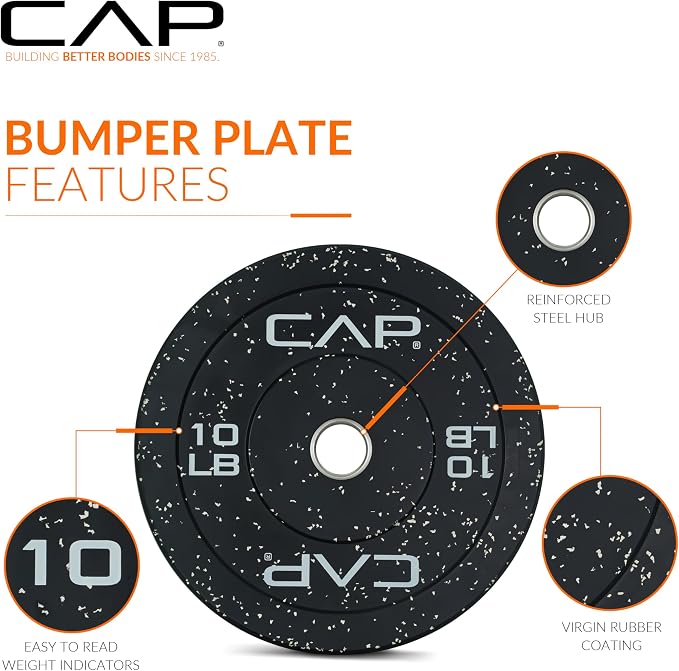 CAP Barbell Rubber Olympic Bumper Plate | Multiple Options/Colors