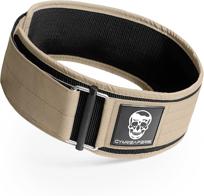 Gymreapers Quick Locking Weight Lifting Belt for Men Gym Belt for Powerlifting Deadlift Belt with 4 Inch Neoprene Metal Buckle Back Support Weightlifting Belt Women