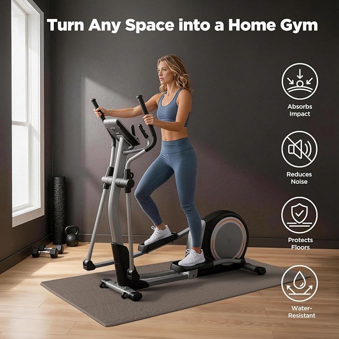 AIRHOP 18 PCS Gym Floor Mat, EVA Foam Puzzle Gym Mat, High-Density Interlocking Foam Floor Tiles for Home Gym, Play Workout Garage Kitchen Flooring 12.6"x12.6"x0.4"